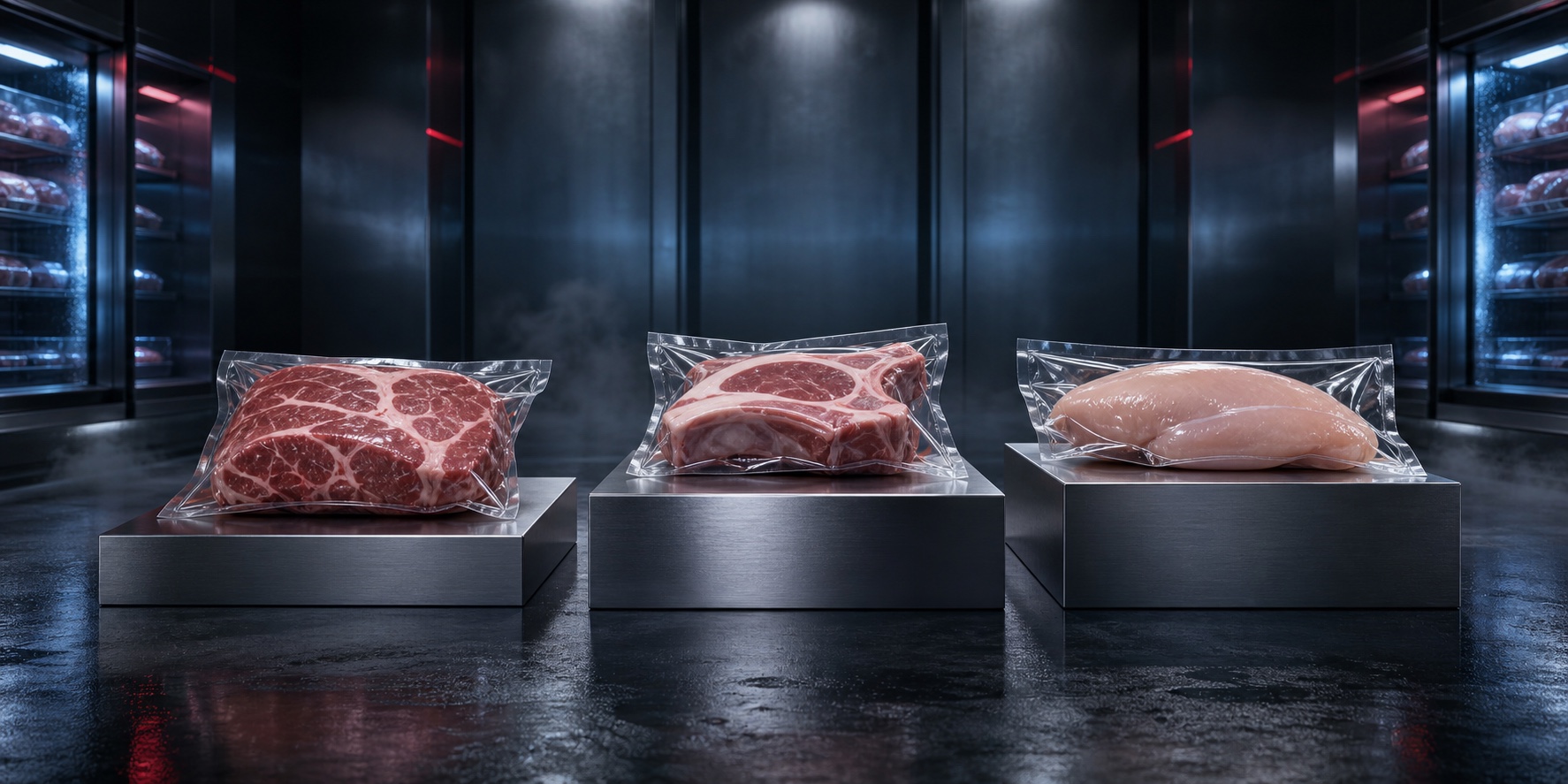 Premium beef, lamb and poultry range in controlled cold storage